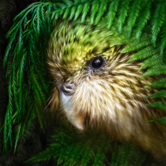 Ferny Friends: Galaxy (kākāpō) - fine art print