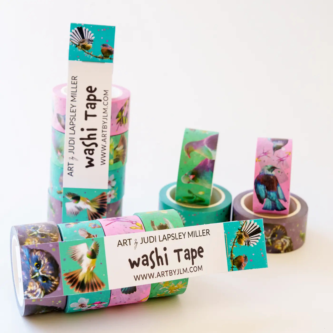 The cutest native bird washi tape - four designs