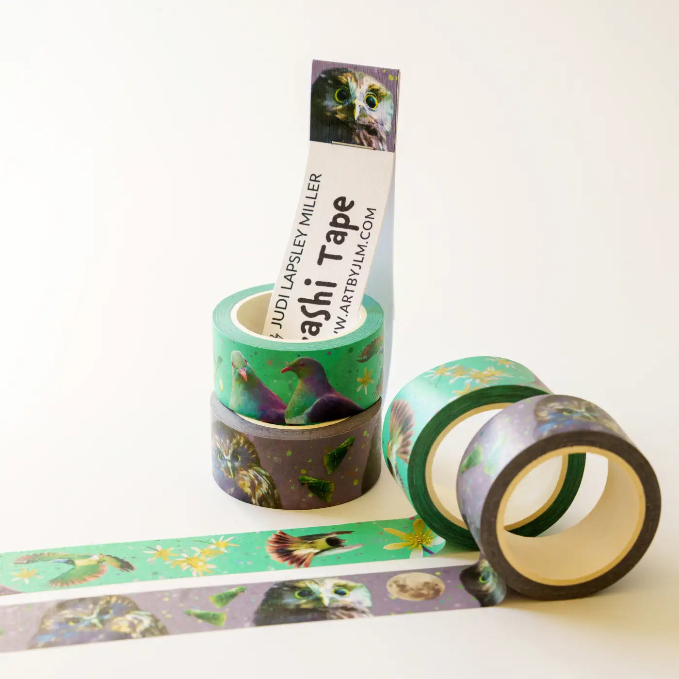 Ruru and kereru washi tapes